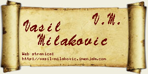 Vasil Milaković vizit kartica